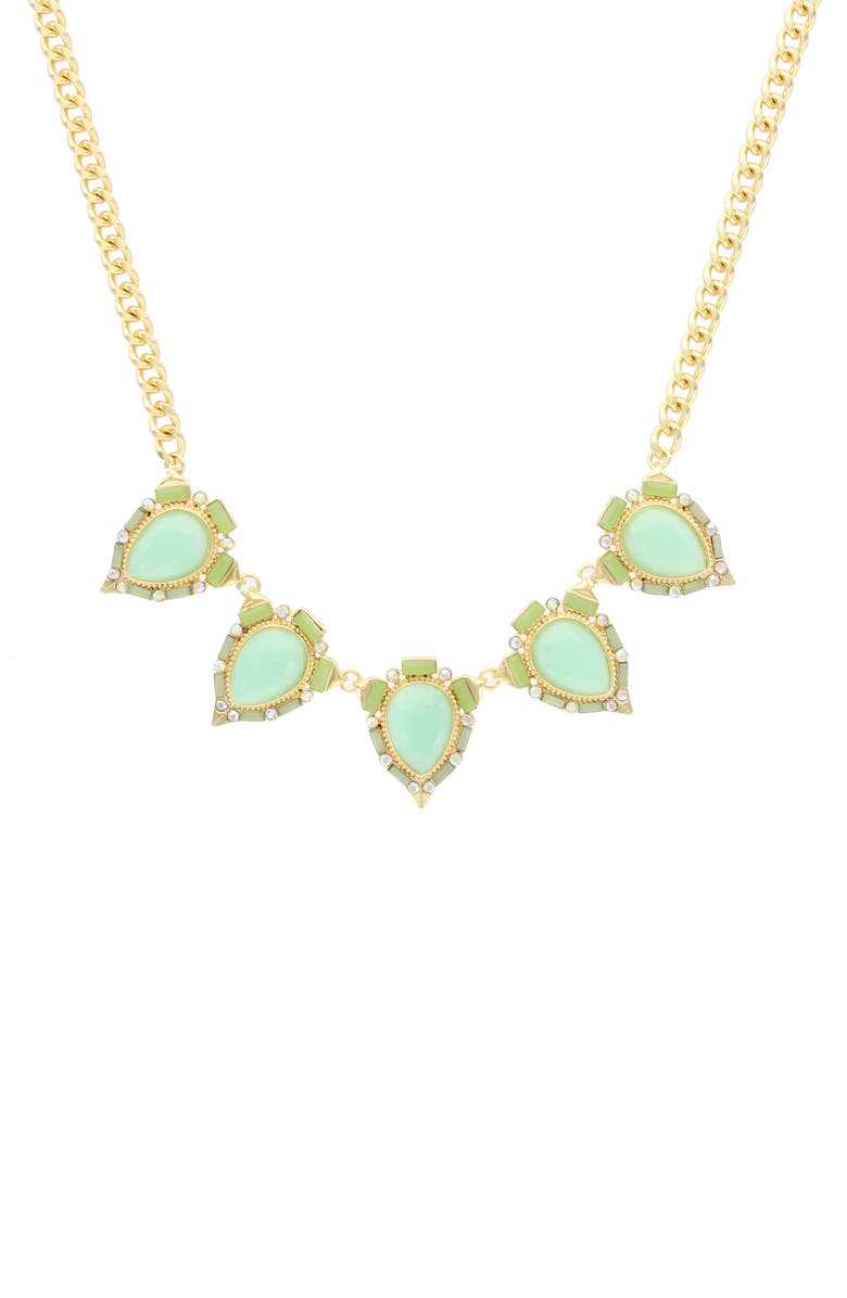 OLIVIA WELLES Perfectly Pastel Collar Necklace, Main, color, Mint