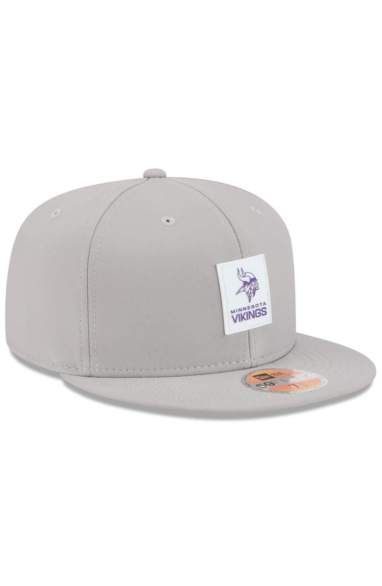 New Era Men's New Era Gray Minnesota Vikings 2025 Sideline  59FIFTY Fitted Hat, Alternate, color, Gray
