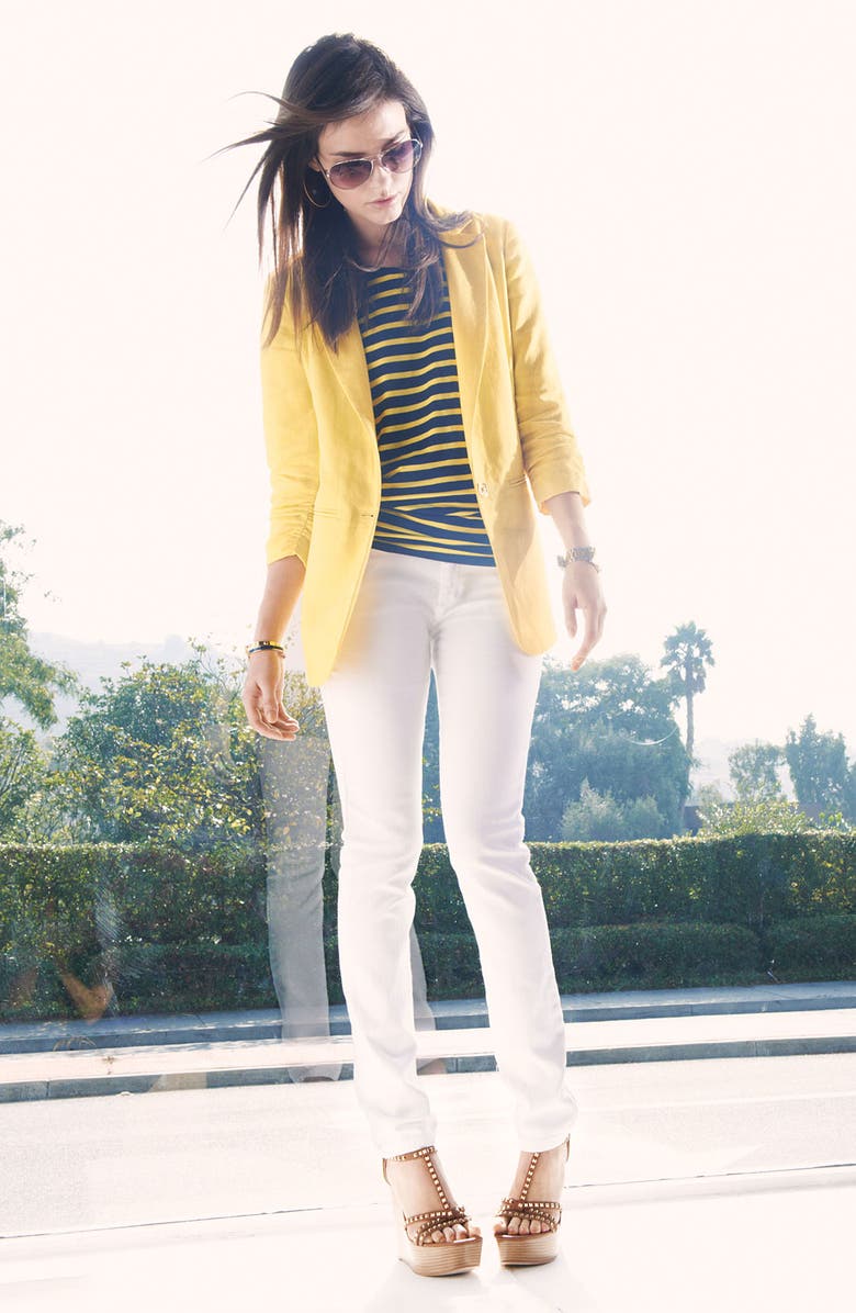 MICHAEL Michael Kors Shirred Sleeve Jacket, Alternate, color, 