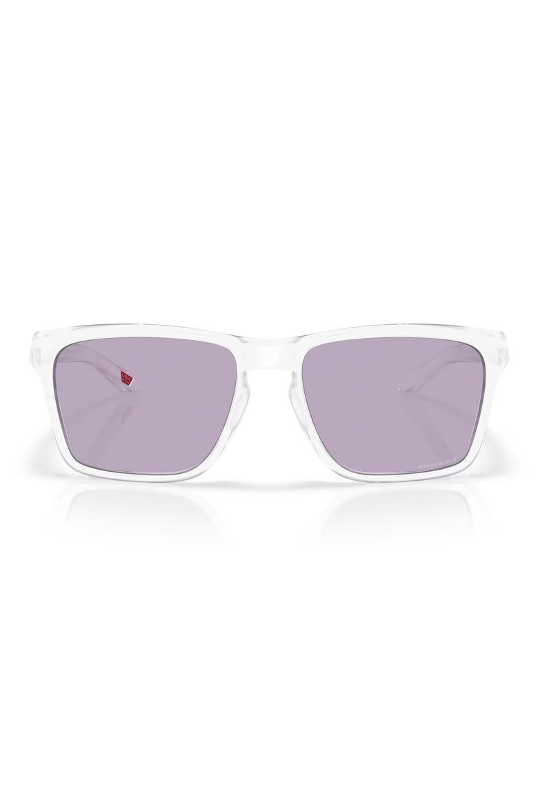 Sylas 60mm Prizm™ Rectangular Sunglasses, Main, color, MATTE CLEAR / PRIZM SLATE