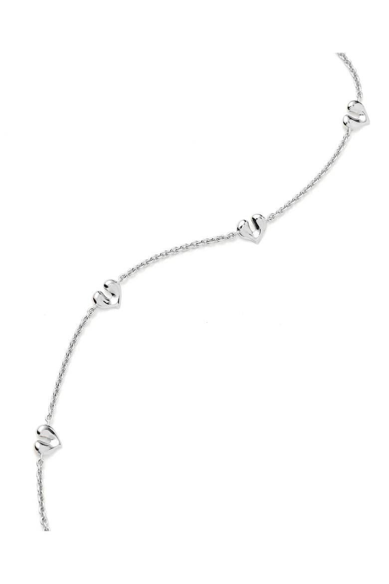 Molten Heart Mini Charm Choker, Alternate, color, SILVER