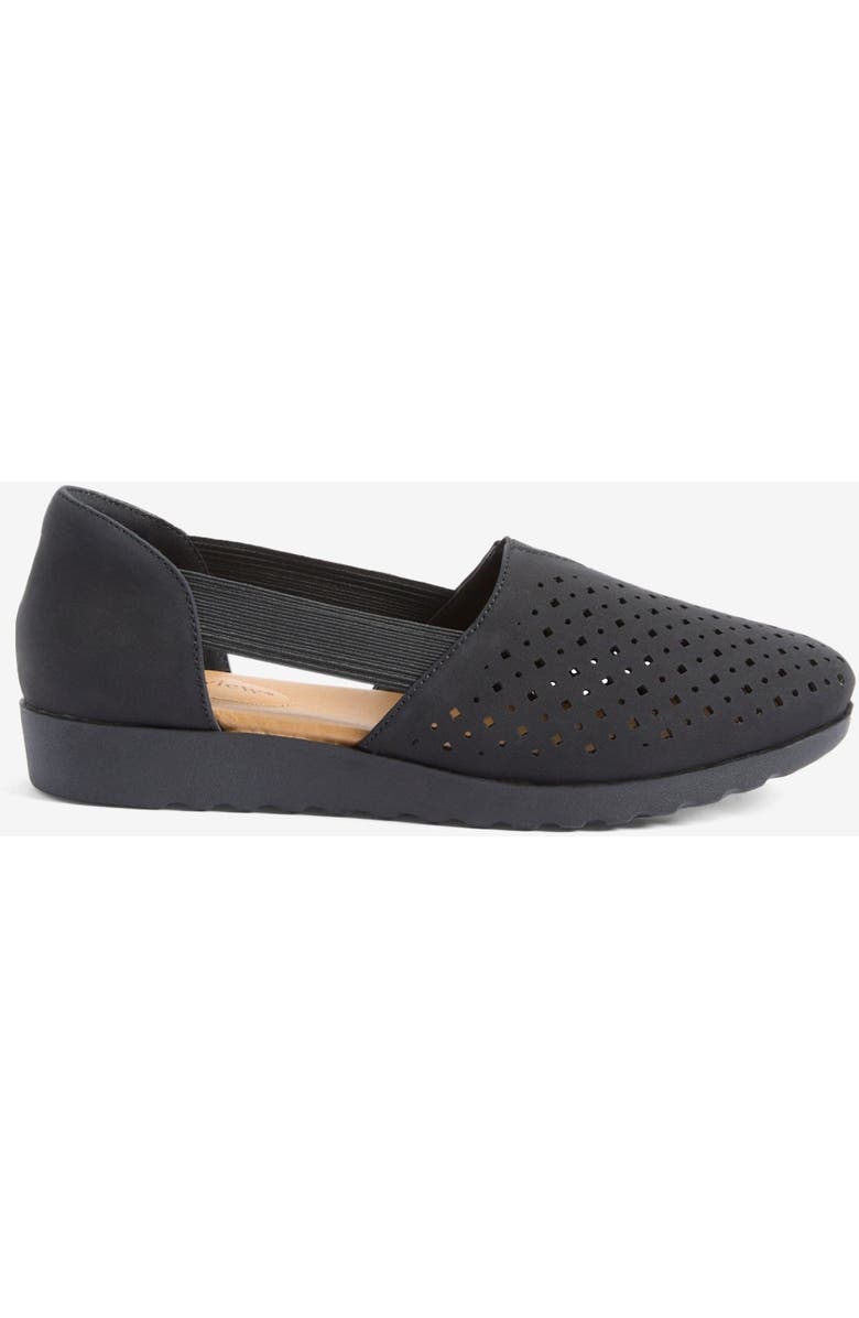 Comfortview The Zoe Slip On Flat, Alternate, color, Black