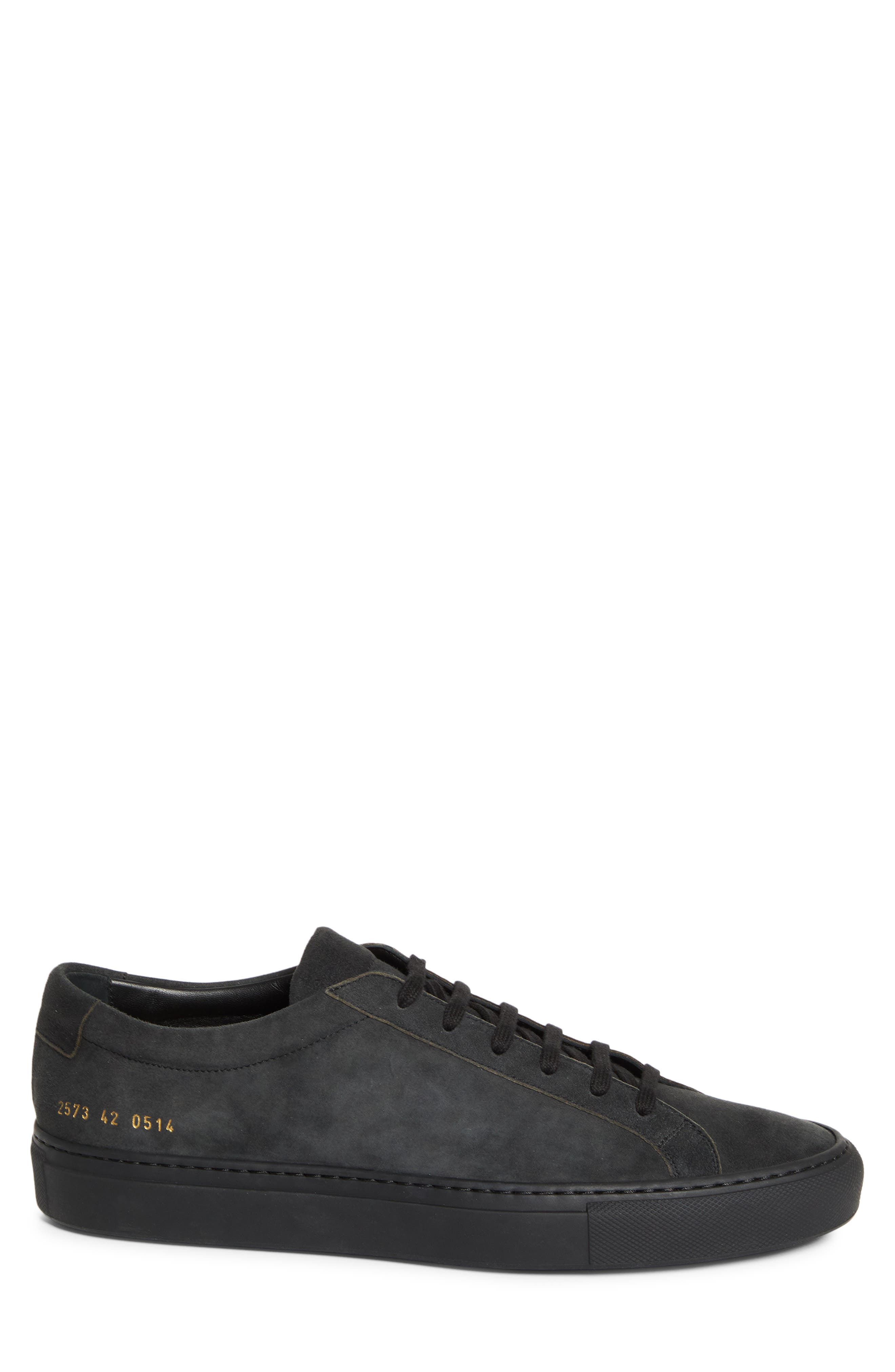 Common Projects Achilles Premium Sneaker, Alternate, color, Off Black