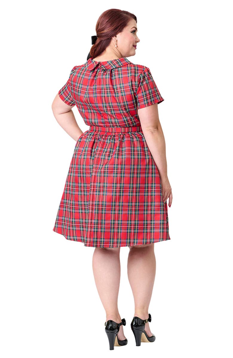 Smak Parlour Plus Size Flare Dress, Alternate, color, Red