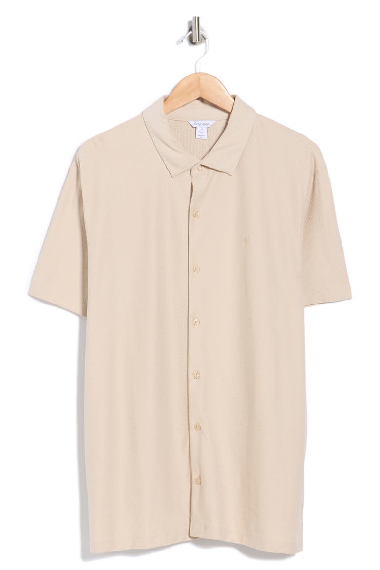 Classic Fit Button Front Shirt, Alternate, color, WHITE PEPPER