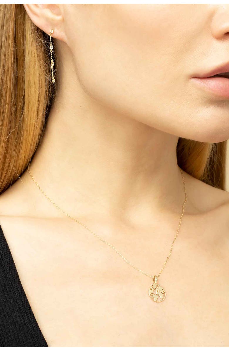 Oradina 14K Yellow Gold Joy to the World Pendant Charm, Alternate, color, Yellow Gold