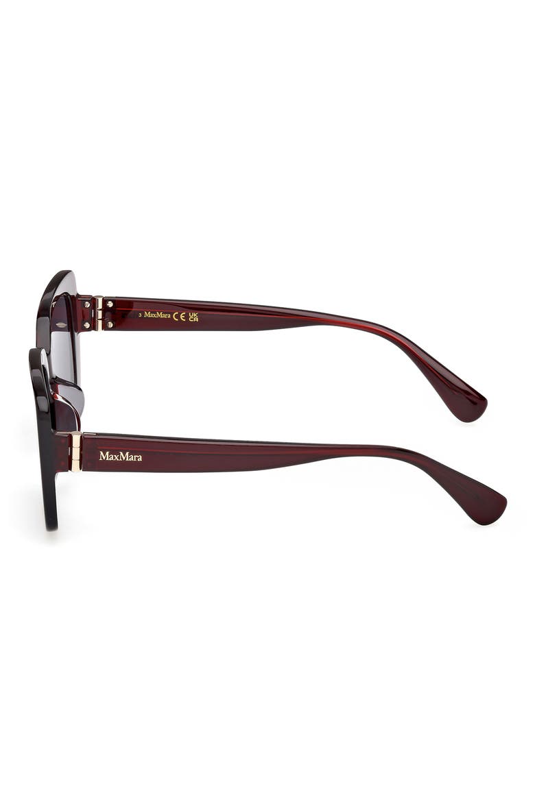 54mm Square Sunglasses, Alternate, color, SHINY BORDEAUX / SMOKE