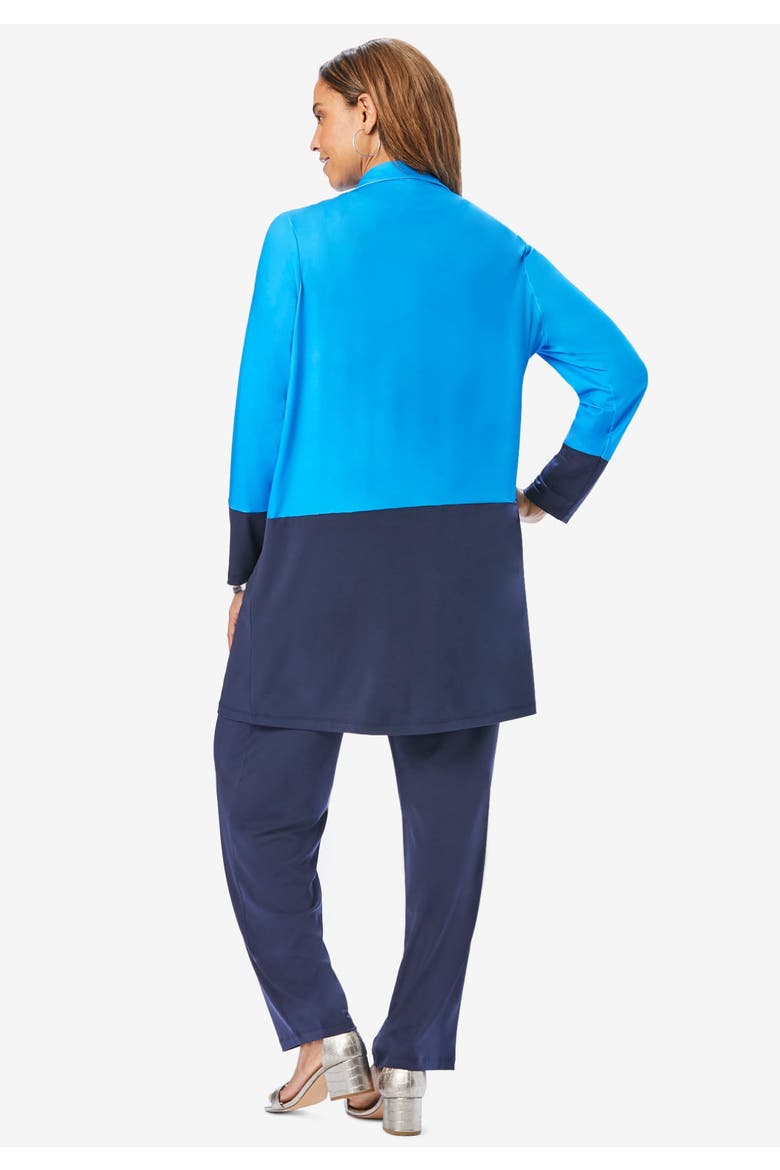 3 Piece Knit Pant Set, Alternate, color, DEEP ORCHID BLACK COLORBLOCK