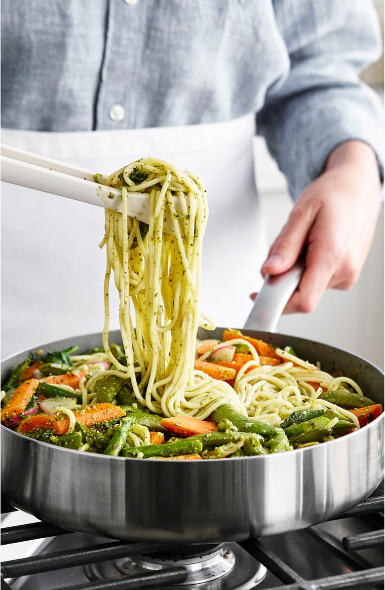 GreenPan Chatham Anodized Stainless Ceramic Nonstick Sauté Pan with Glass Lid, Alternate, color,