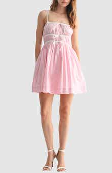 All in Favor Front Bow Fit & Flare Minidress