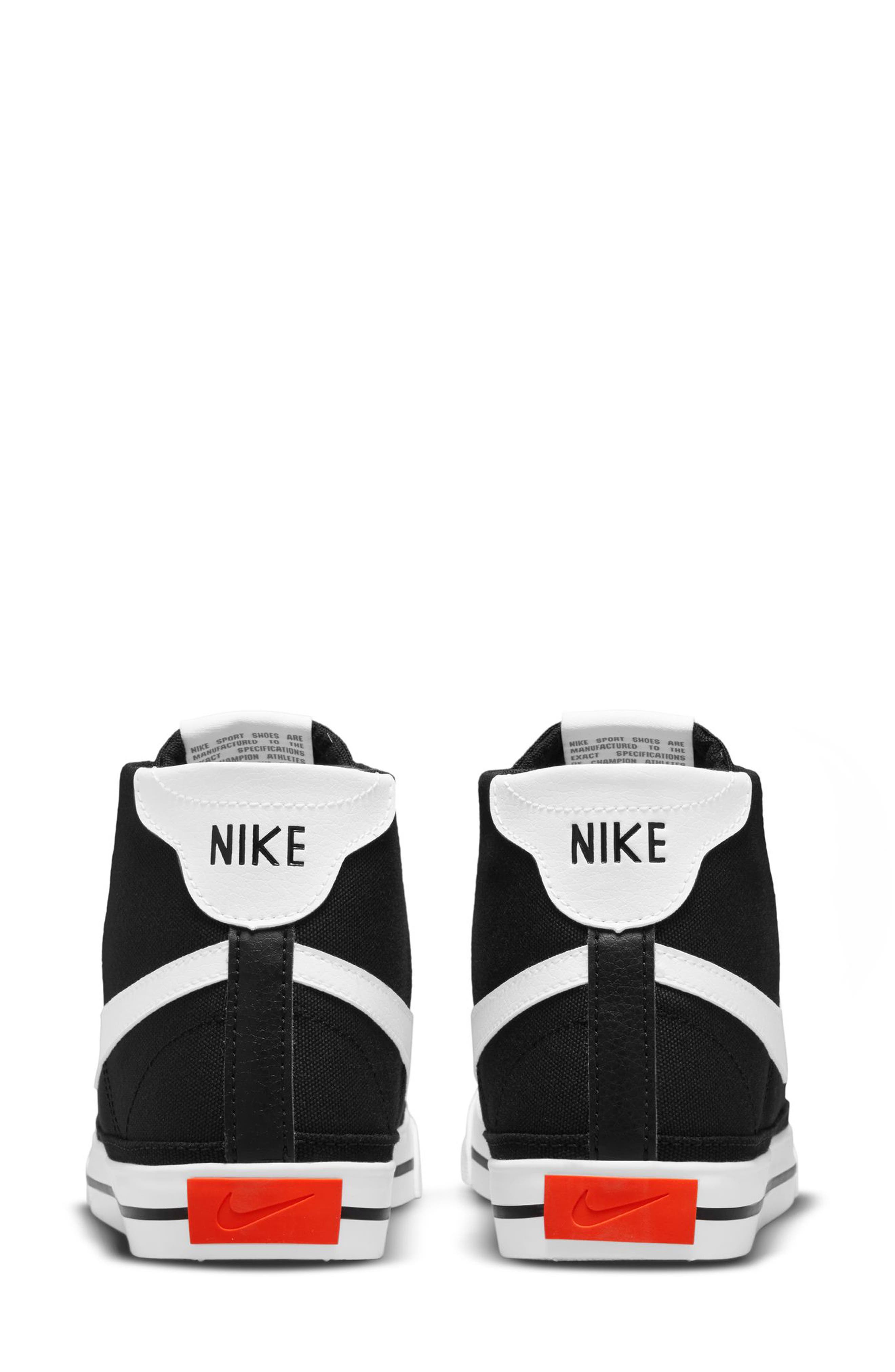 Nike Court Legacy Mid Sneaker, Alternate, color, Black/ White-Team Orange