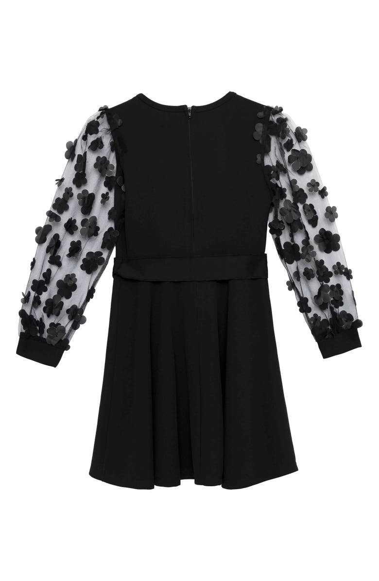 Speechless Kids' Crepe Skater Dress, Alternate, color, Black Jm
