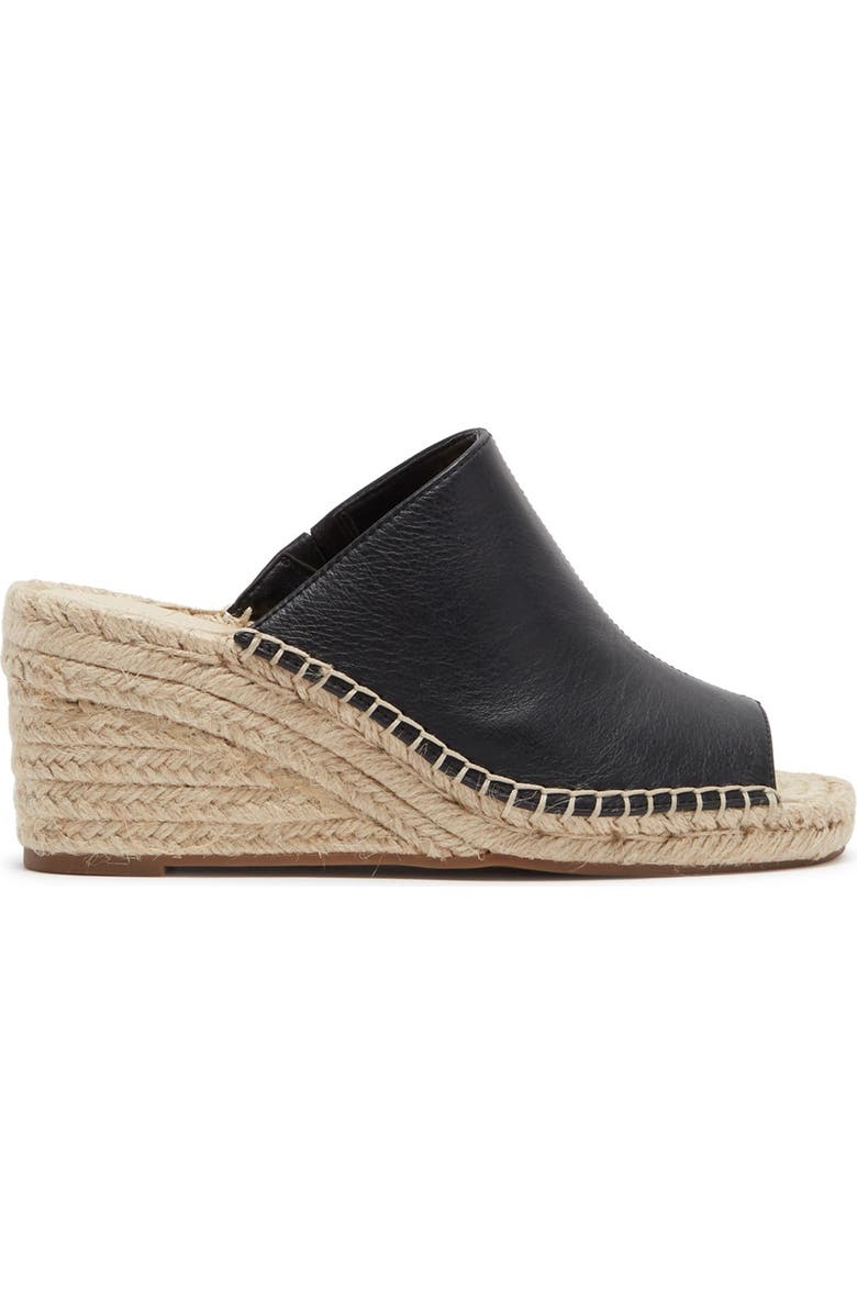 Sole Society Caleena Genuine Calf Hair Wedge Slide Sandal, Alternate, color,