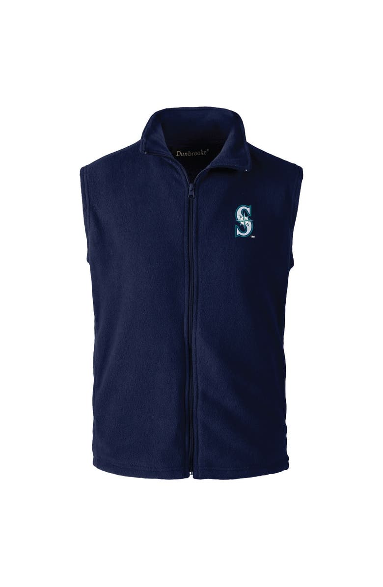 DUNBROOKE Men
s Dunbrooke  Navy Seattle Mariners Full-Zip Vest, Alternate, color, 
