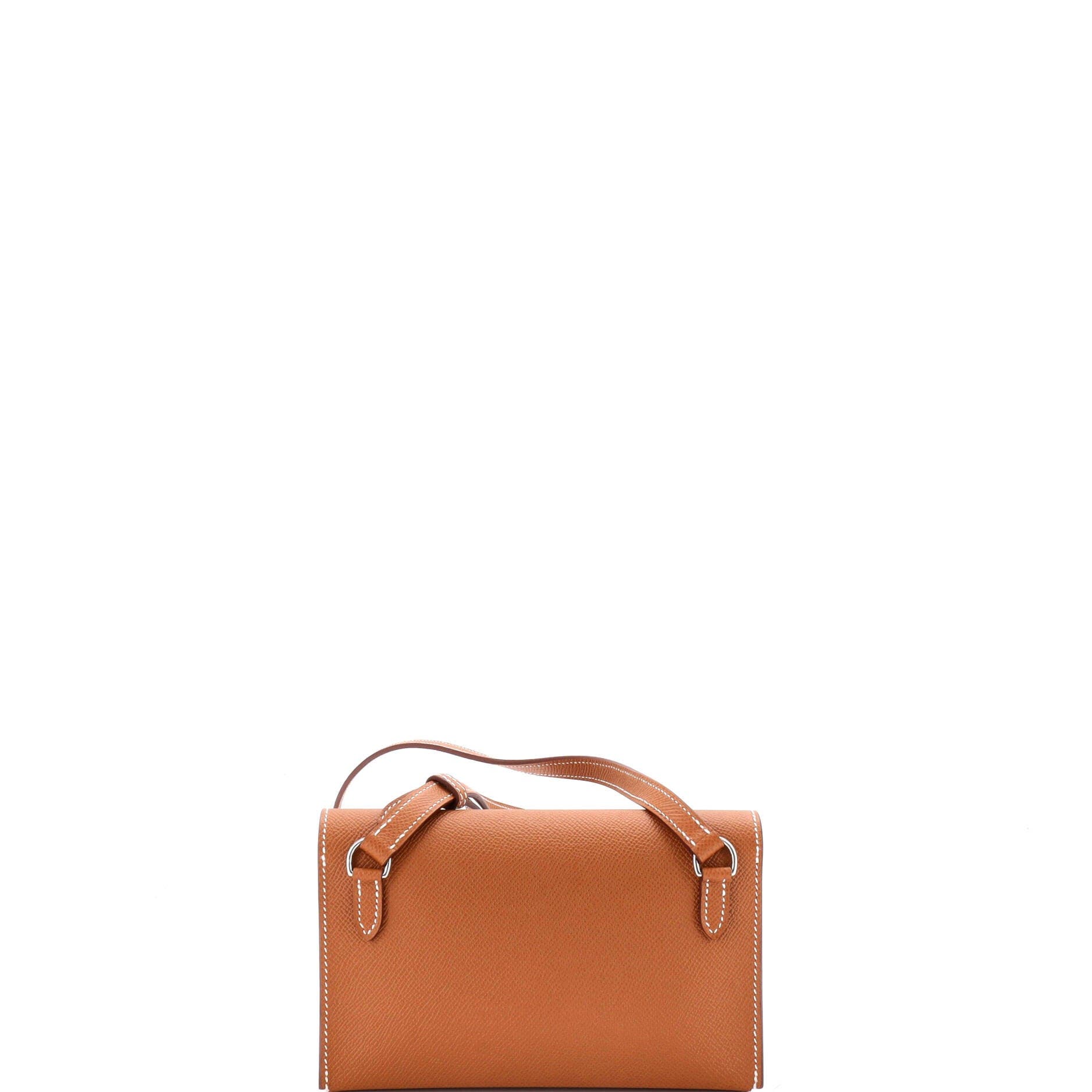 Pre-Owned Hermes Hermesnap Wallet Bag Epsom, Alternate, color, Gold
