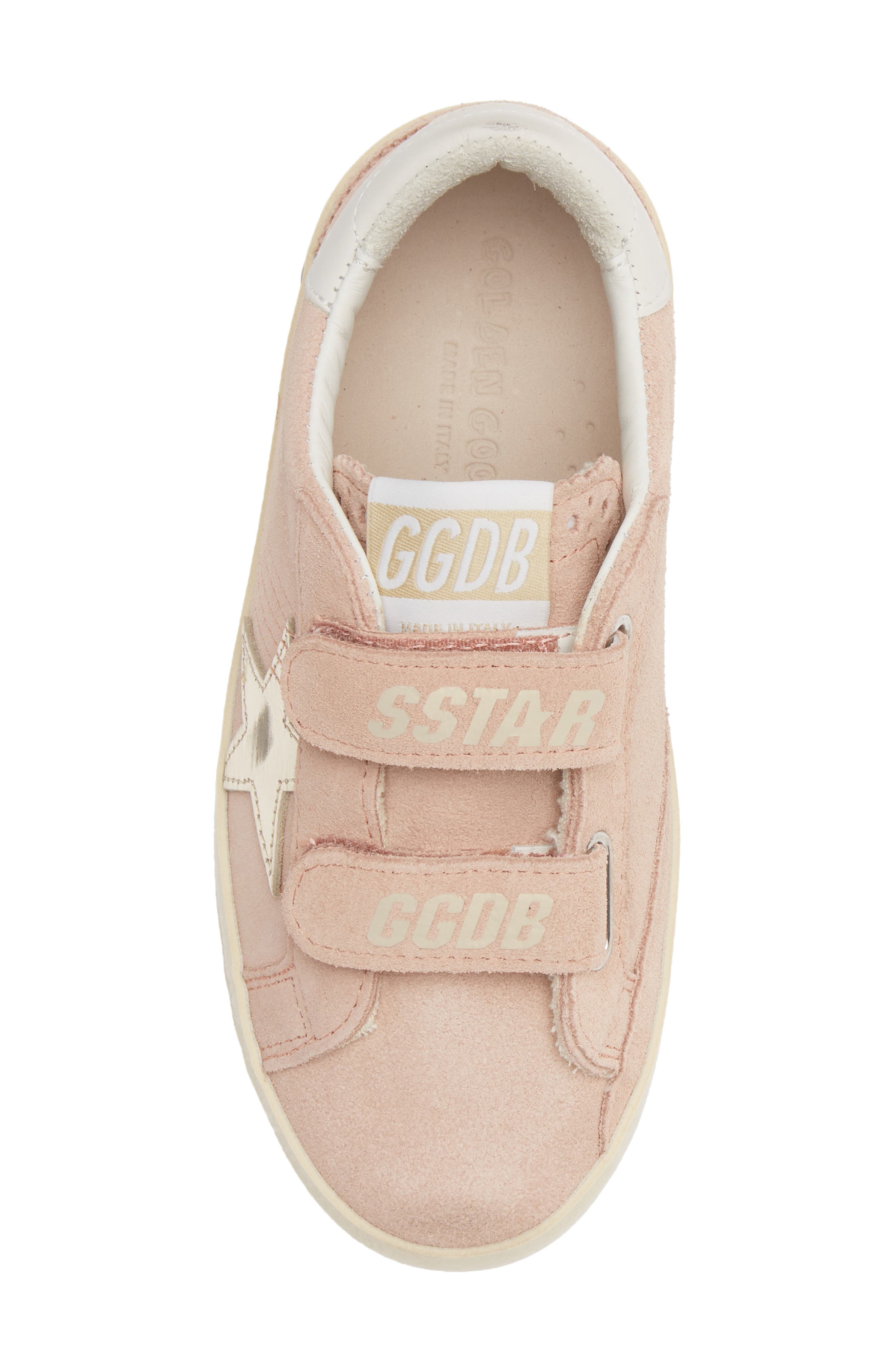 Kids' Old School Sneaker, Alternate, color, PINK/ PLATINUM/ WHITE