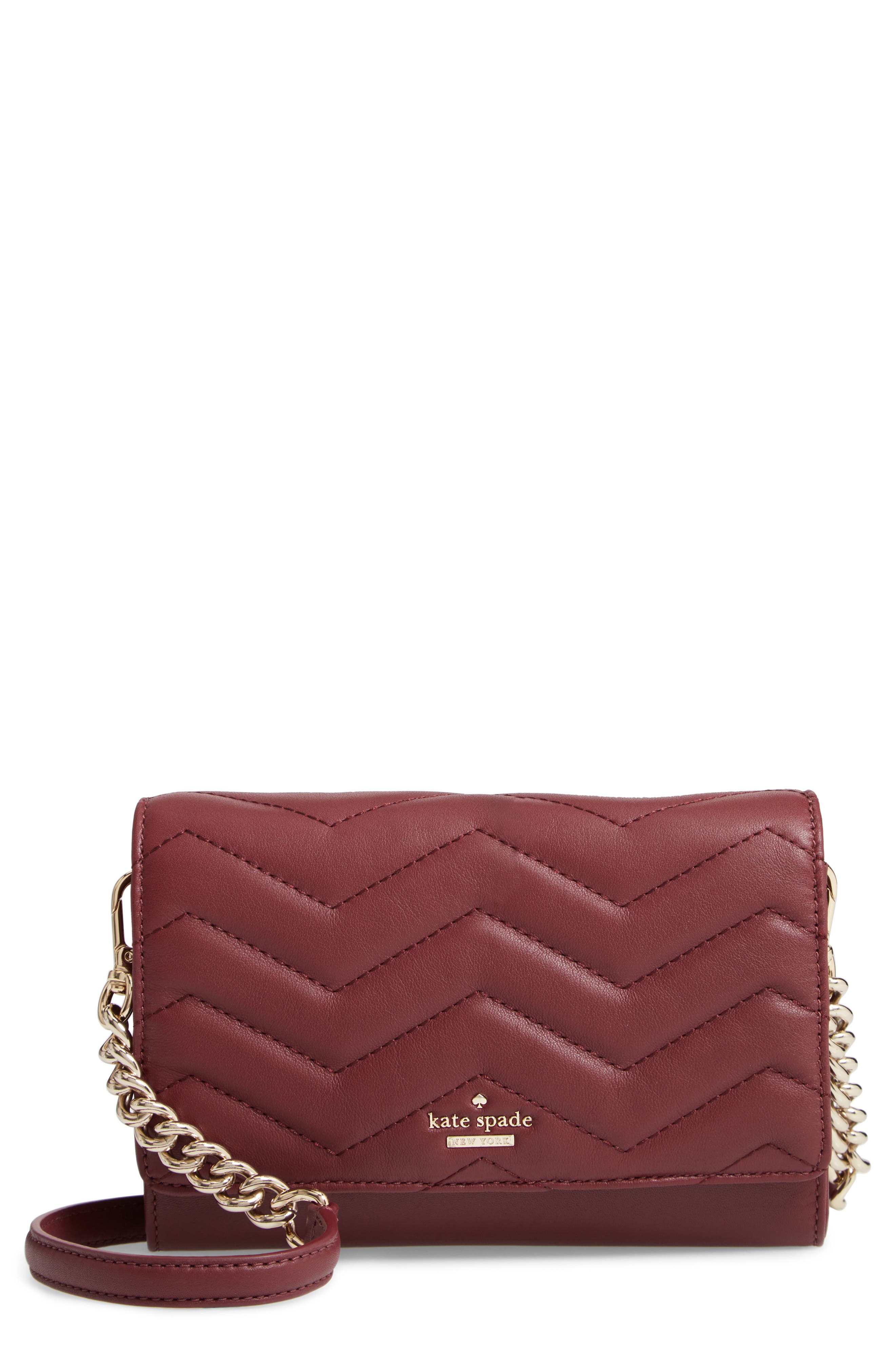 reese park – wyn quilted leather crossbody, Main, color, CHERRYWOOD
