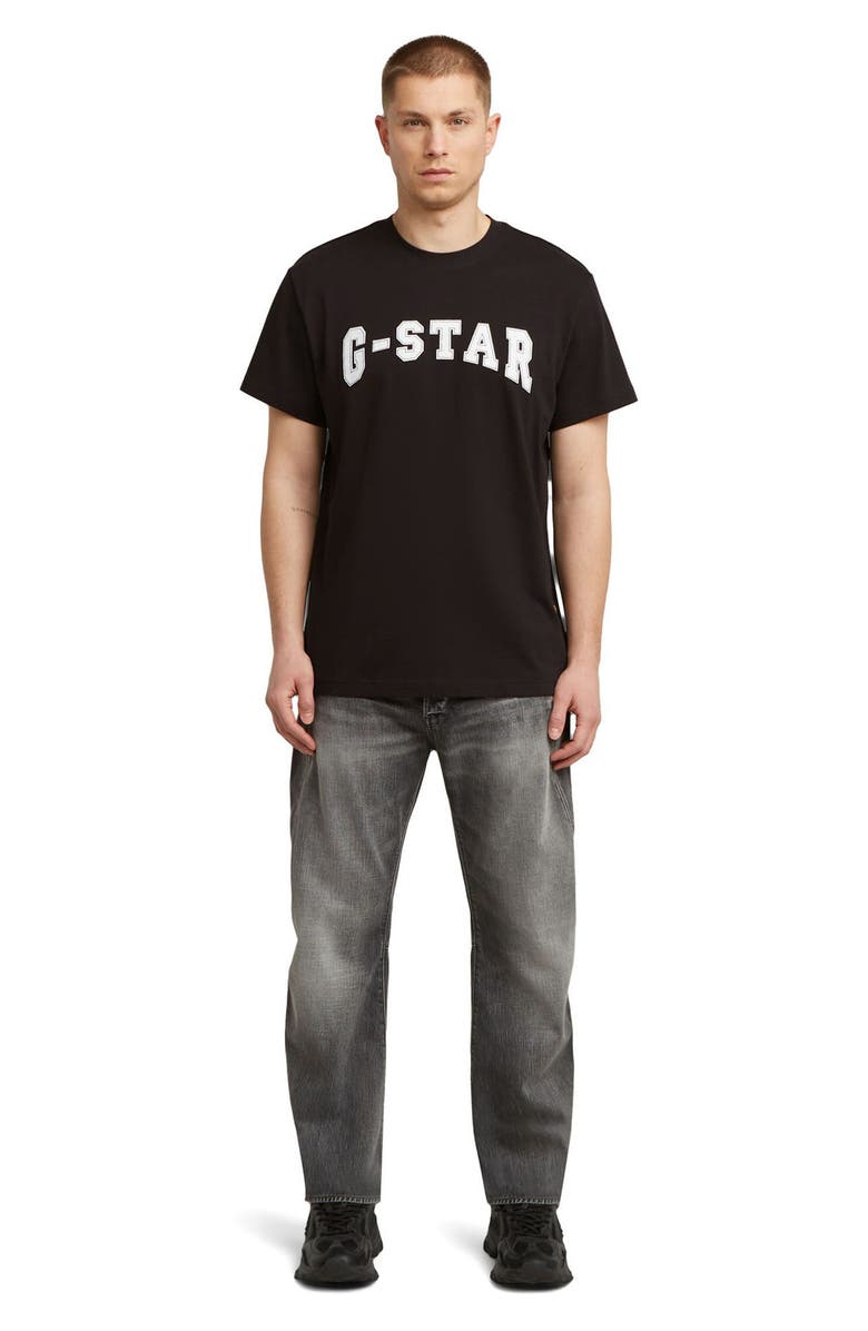 G-STAR Felt Logo Organic Cotton T-Shirt, Alternate, color, Dark Black