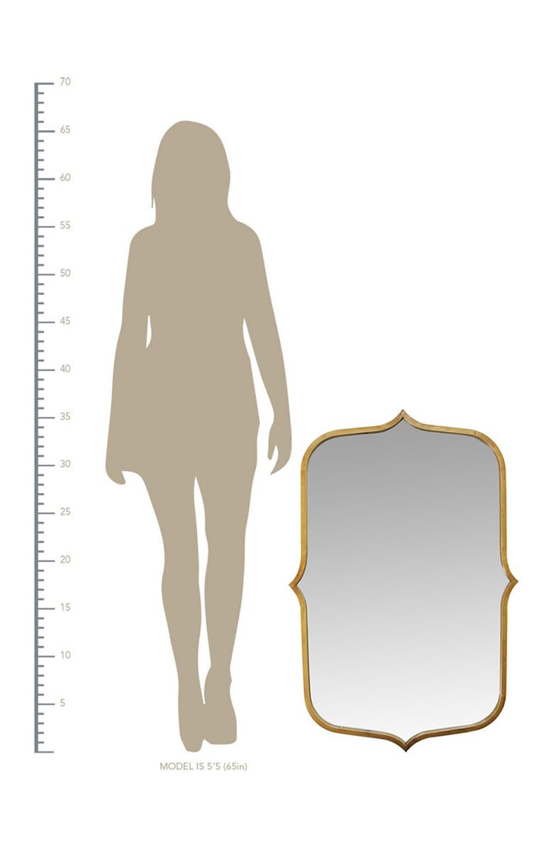 PARKLAND COLLECTION 36" Hillary Gold Metal Mirror, Alternate, color, Gold