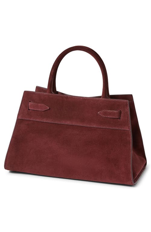 Veronica Beard Dash Suede Top Handle Bag In Purple