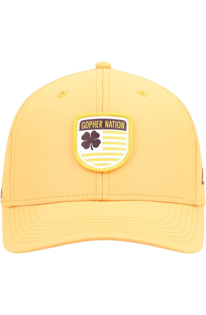 Black Clover Men's Gold Minnesota Golden Gophers Nation Shield Snapback Hat, Alternate, color, 