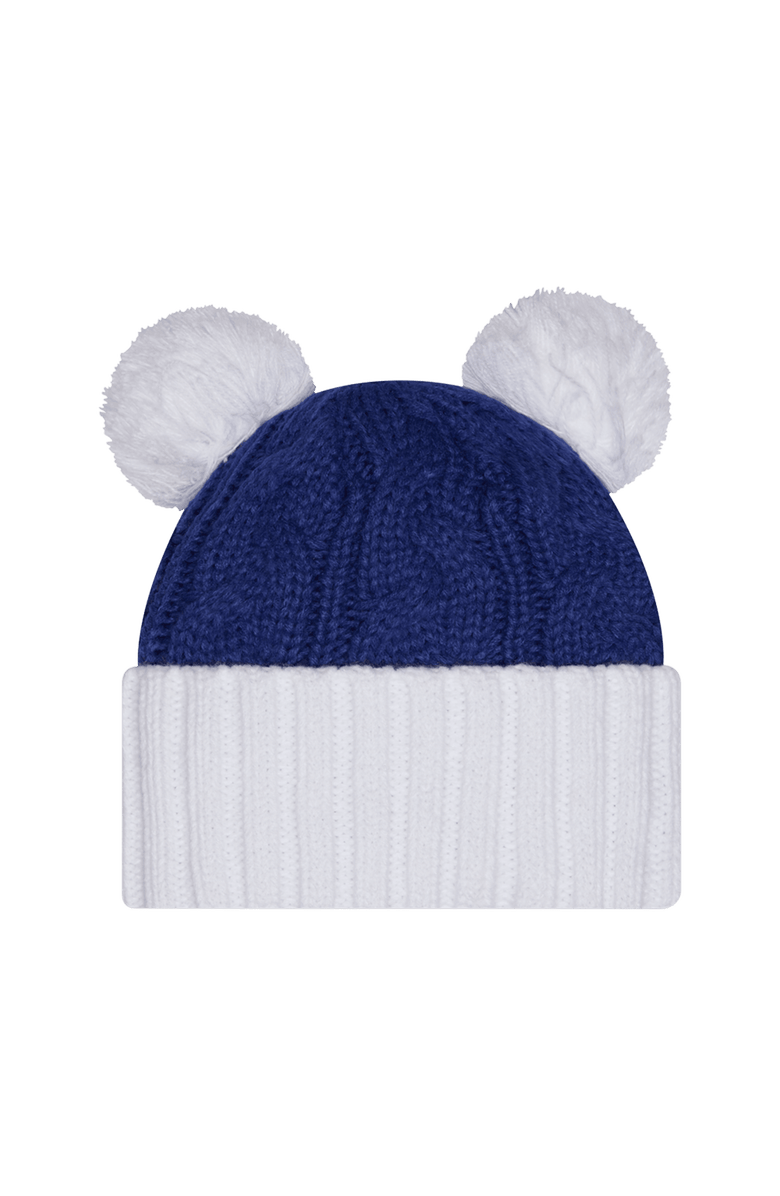 New Era Women's New Era Royal Pitt Panthers Tonal Cuffed Knit Hat with Double Poms, Alternate, color, Royal