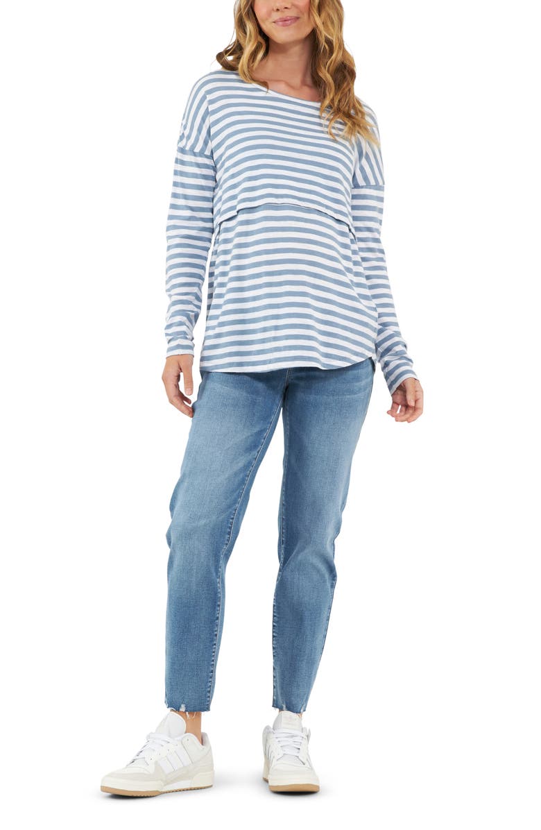 Ripe Maternity Jamie Raw Edge Jean, Alternate, color, Vintage Wash