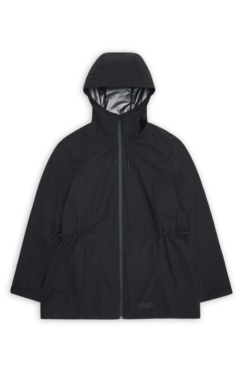 Rains Mito Water Repellent Hooded Jacket, Alternate, color, Black