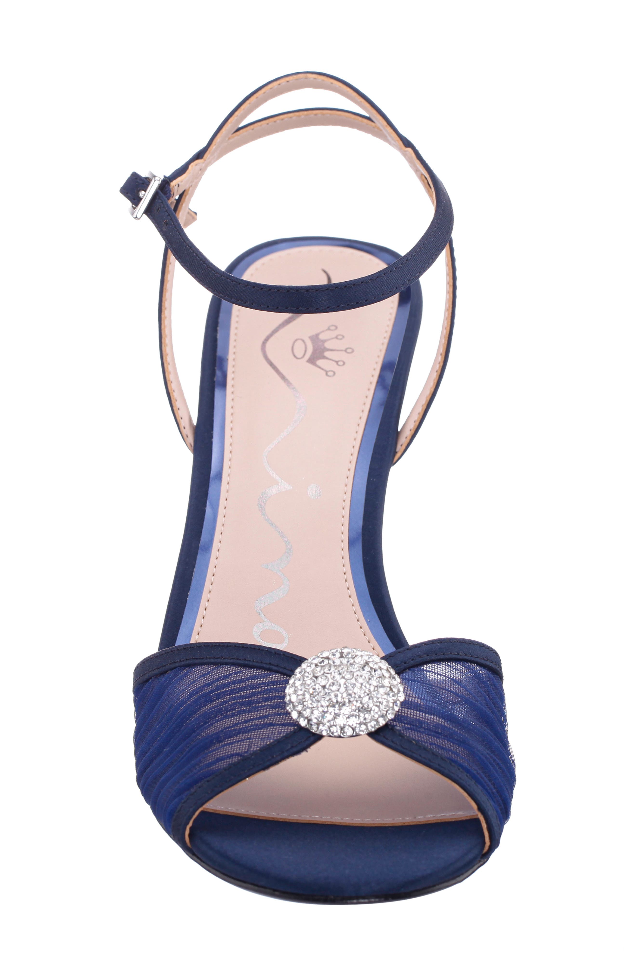 Allyce Ankle Strap Sandal, Alternate, color, NAVY