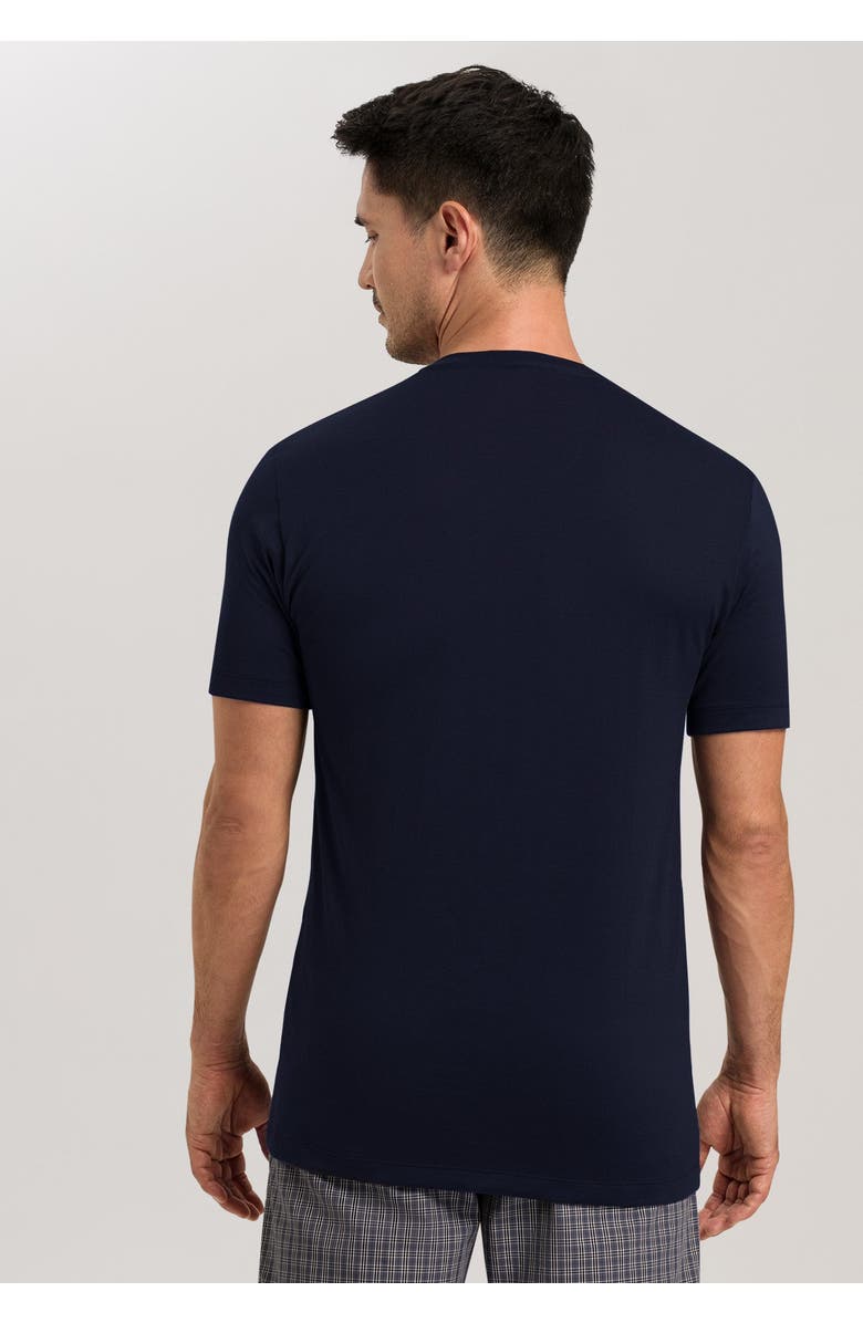 Hanro Night And Day Cotton Crew Neck T-Shirt, Alternate, color, Black Iris