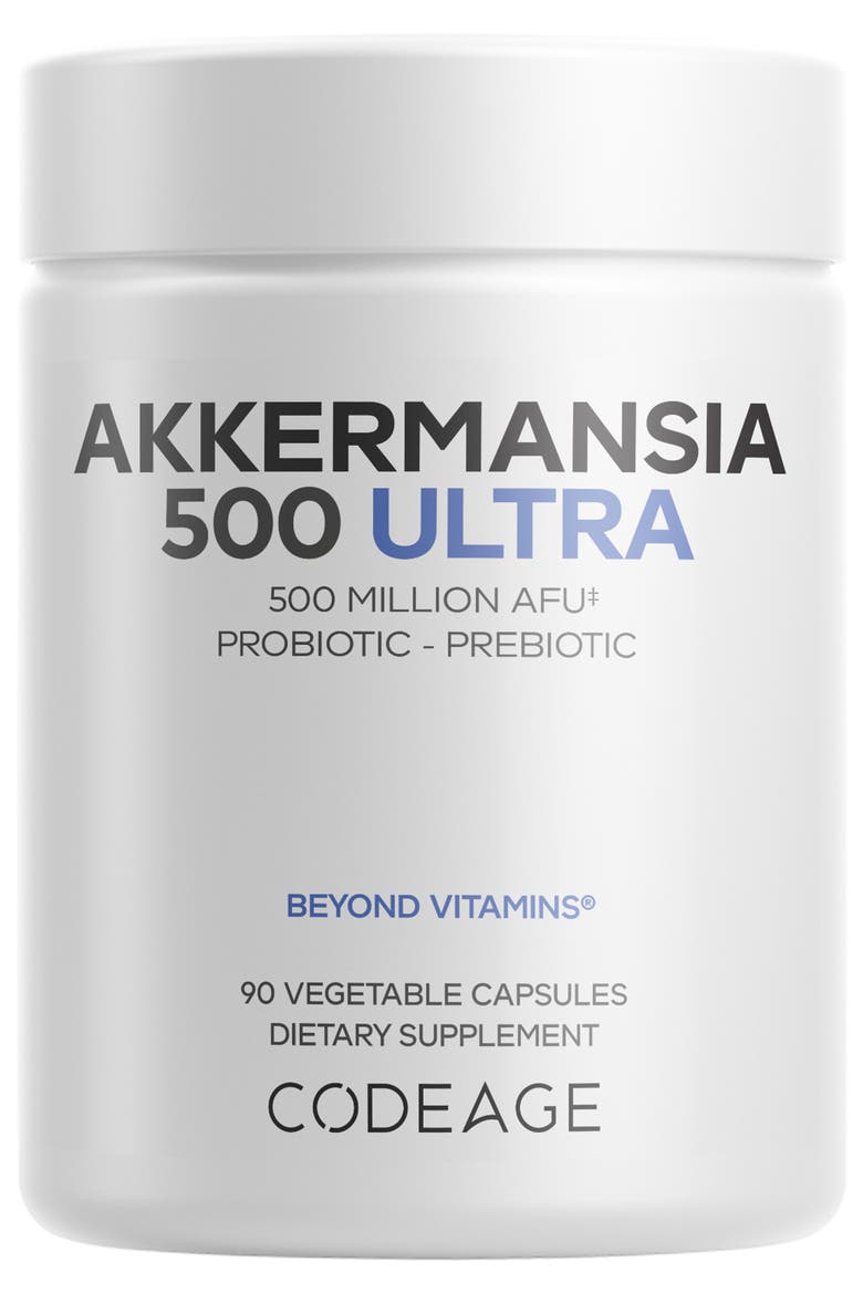 Akkermansia Muciniphila 500M AFUs Probiotic Supplement, Main, color, White