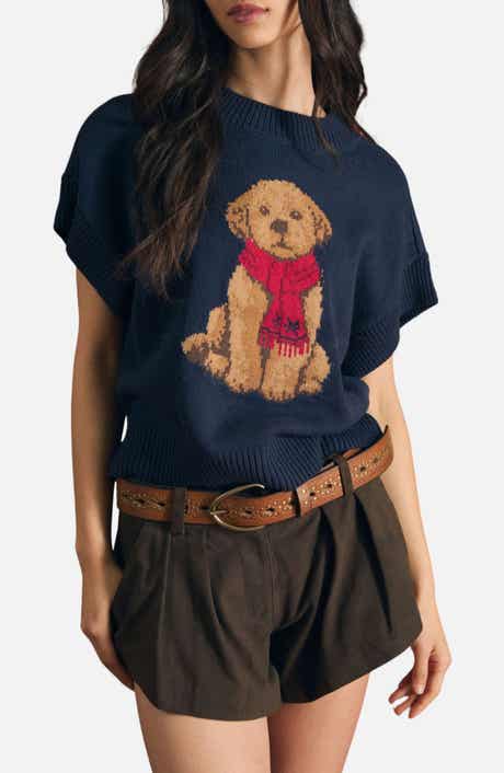 Puppy Short Sleeve Sweater