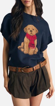 Blu Pepper Puppy Short Sleeve Sweater
