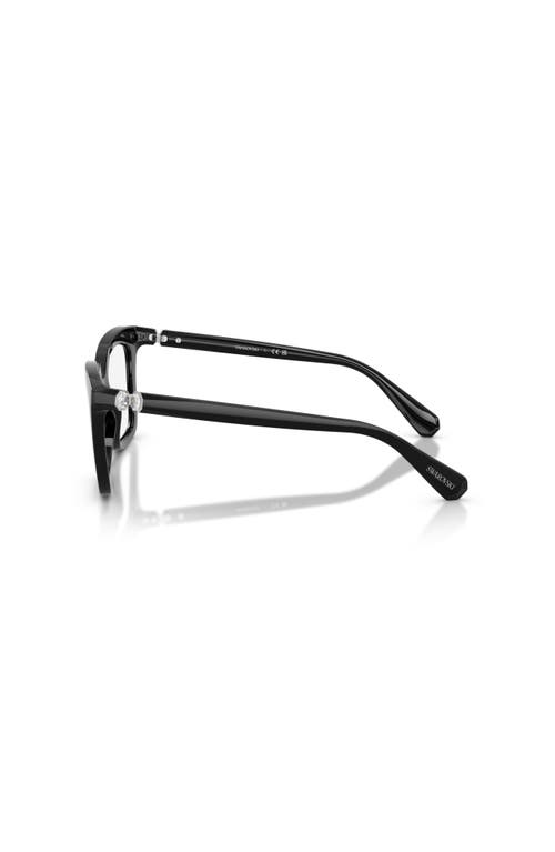 Swarovski 49mm Square Optical Glasses In Black