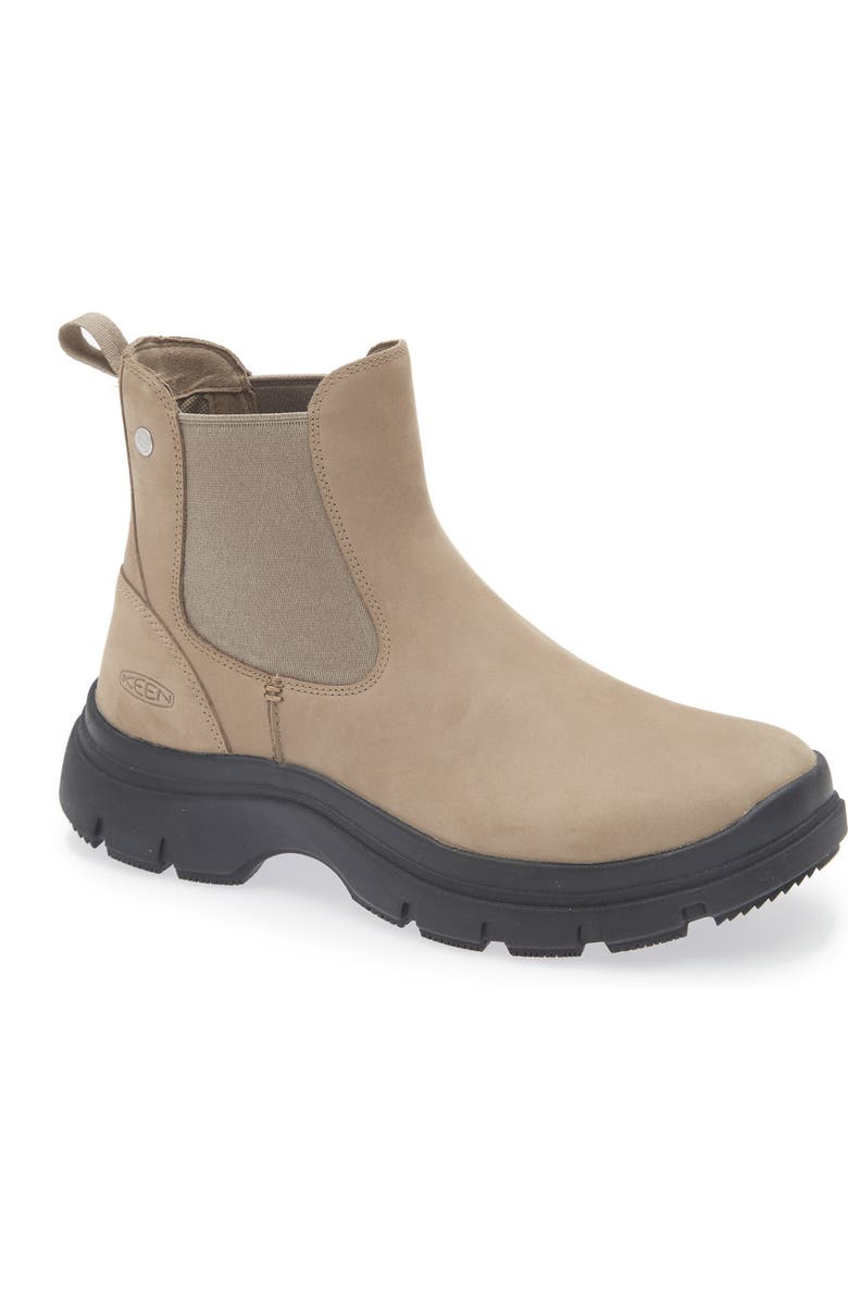 KEEN Kosa Waterproof Leather Chelsea Boot, Main, color, Brindle/ Black