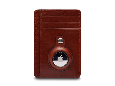 Old Leather Airtag 7 Pocket Id Card Case