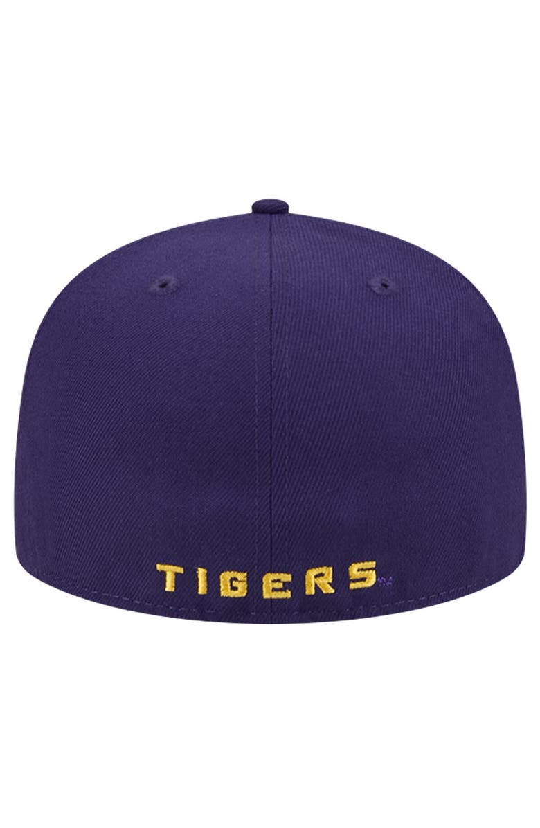 New Era Men's New Era Purple  LSU Tigers Throwback 59FIFTY Fitted Hat, Alternate, color, 