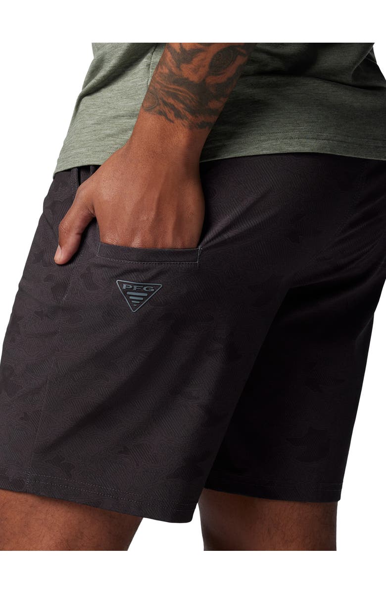 Columbia Big & Tall PFG Uncharted Shorts, Alternate, color, Grey Black