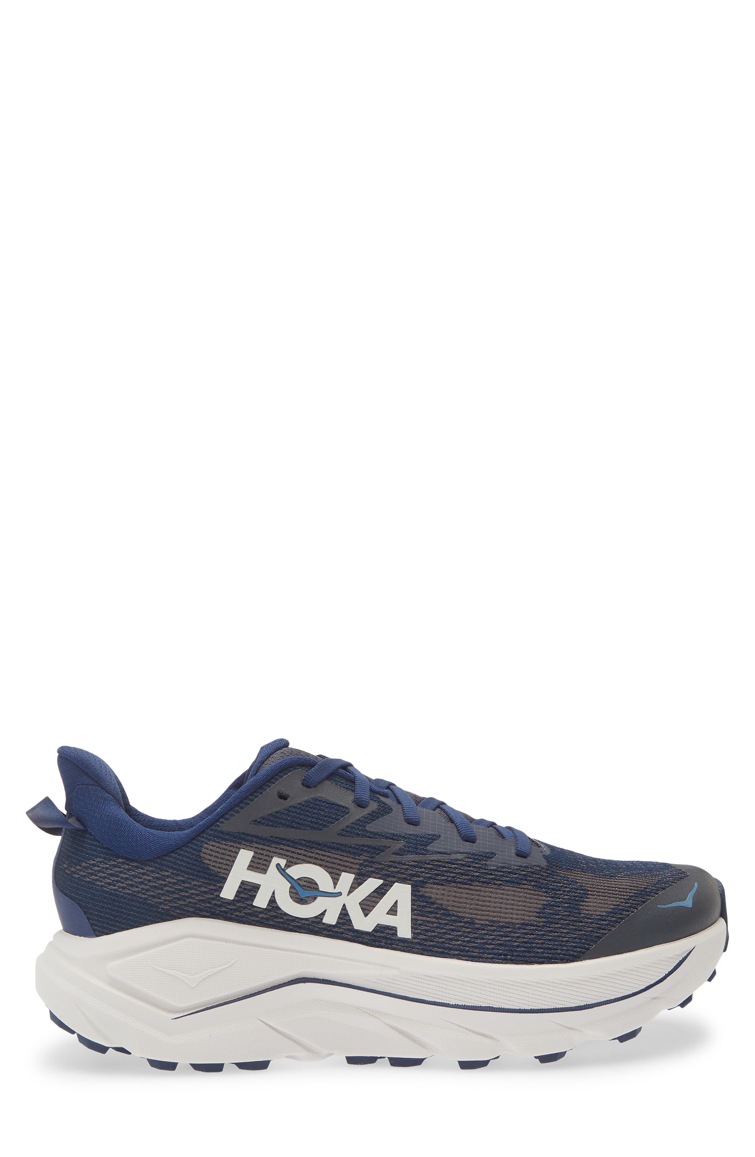 HOKA Challenger 8 Trail Running Shoe, Alternate, color, Midnight Blue / Grout