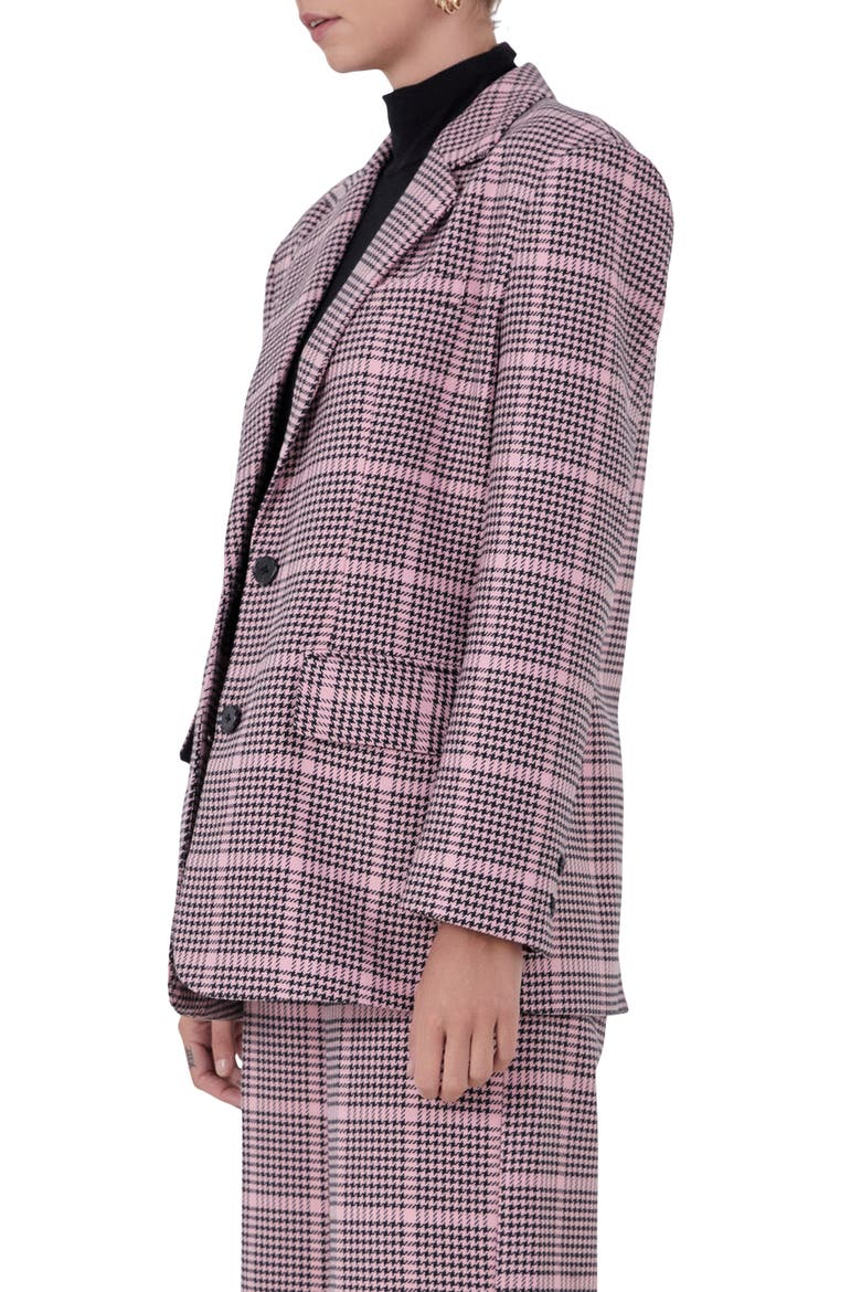 Houndstooth Check Blazer, Alternate, color, PINK MULTI