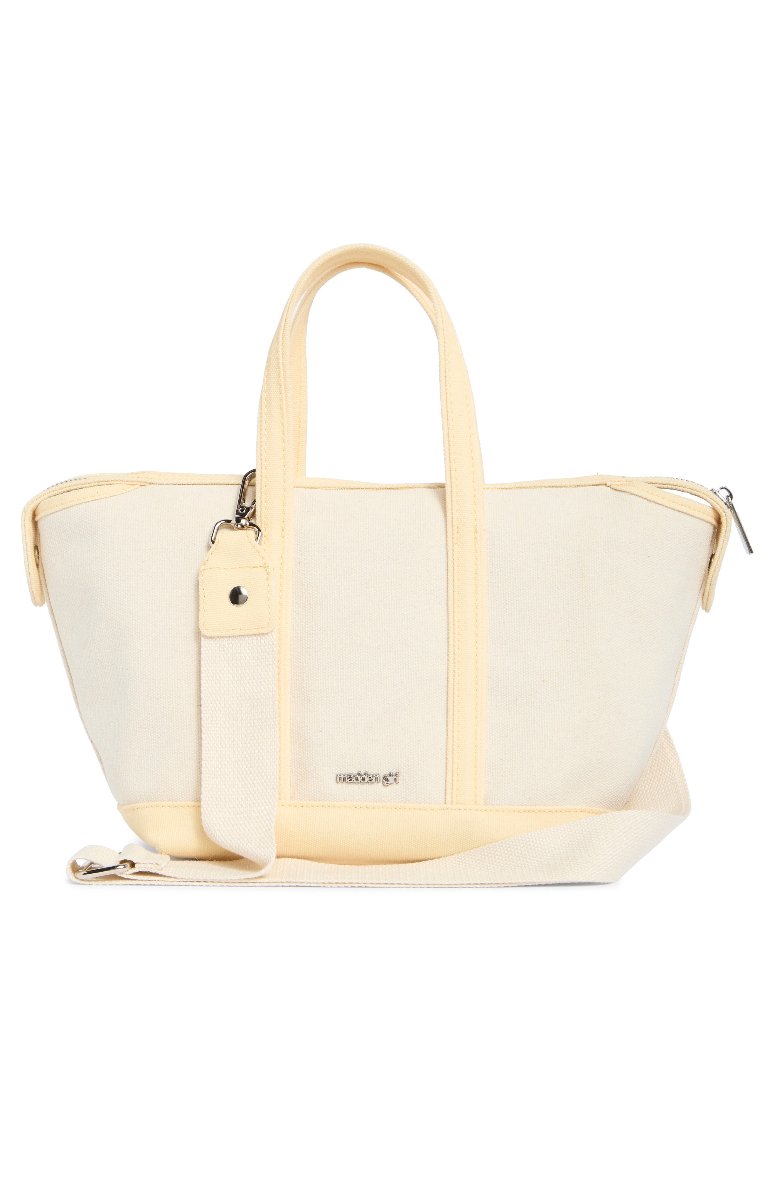 Mini Canvas Tote, Alternate, color, NATURAL/ BANANA