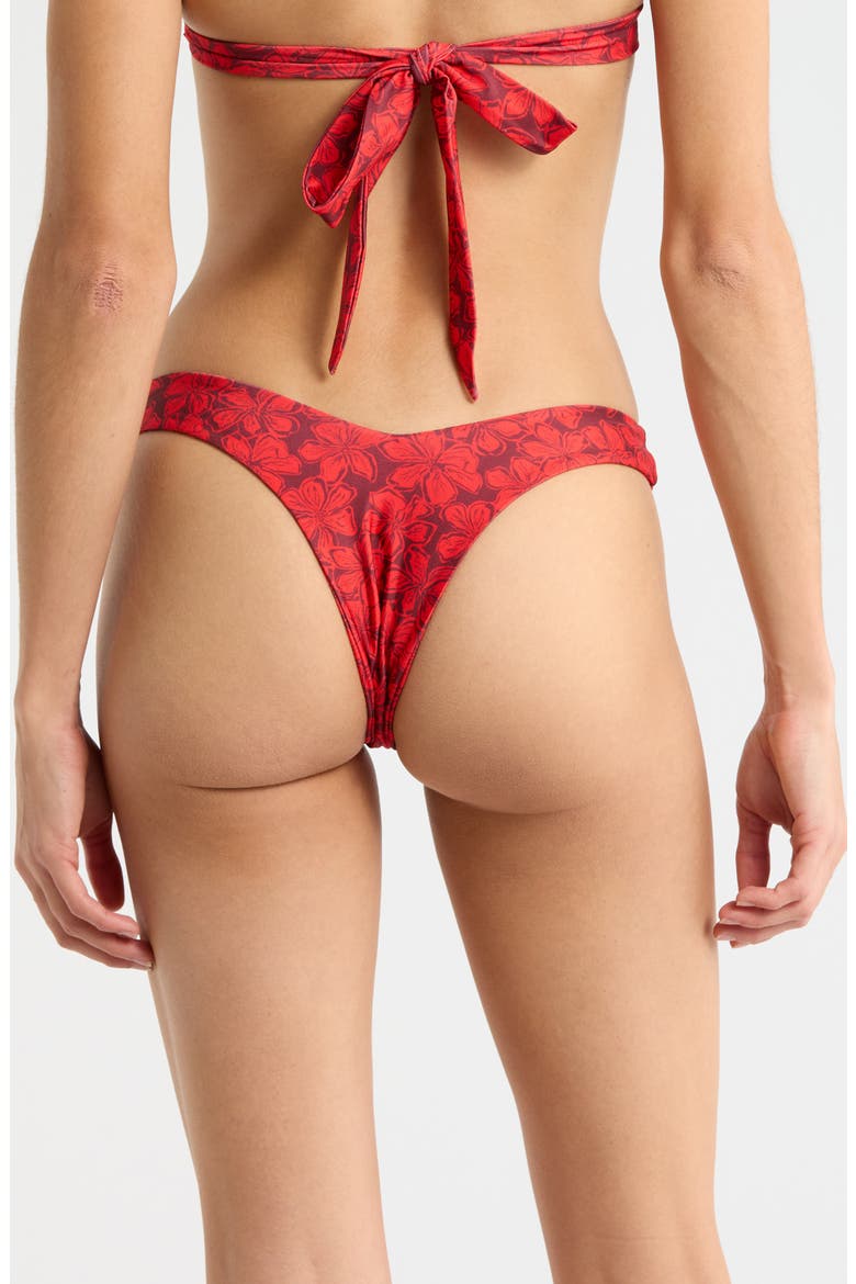Y-Cut Thong Bikini Bottoms, Alternate, color, SASSY SANGRIA