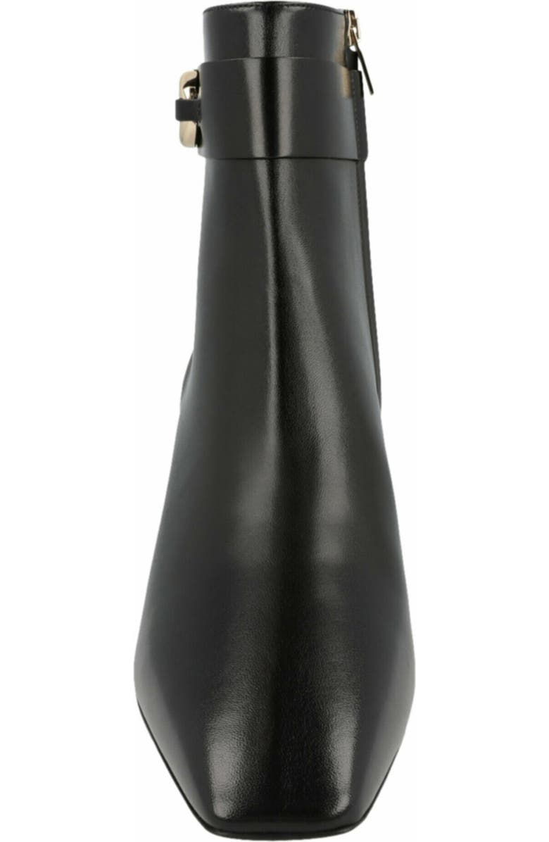 FERRAGAMO Placida Leather Bootie, Alternate, color, Black