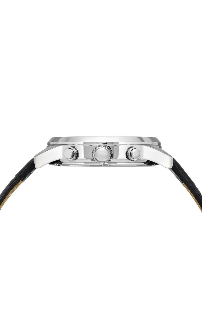 PORSAMO BLEU Men's Harrison Croc Embossed Leather Strap Watch, 41mm, Alternate, color, 