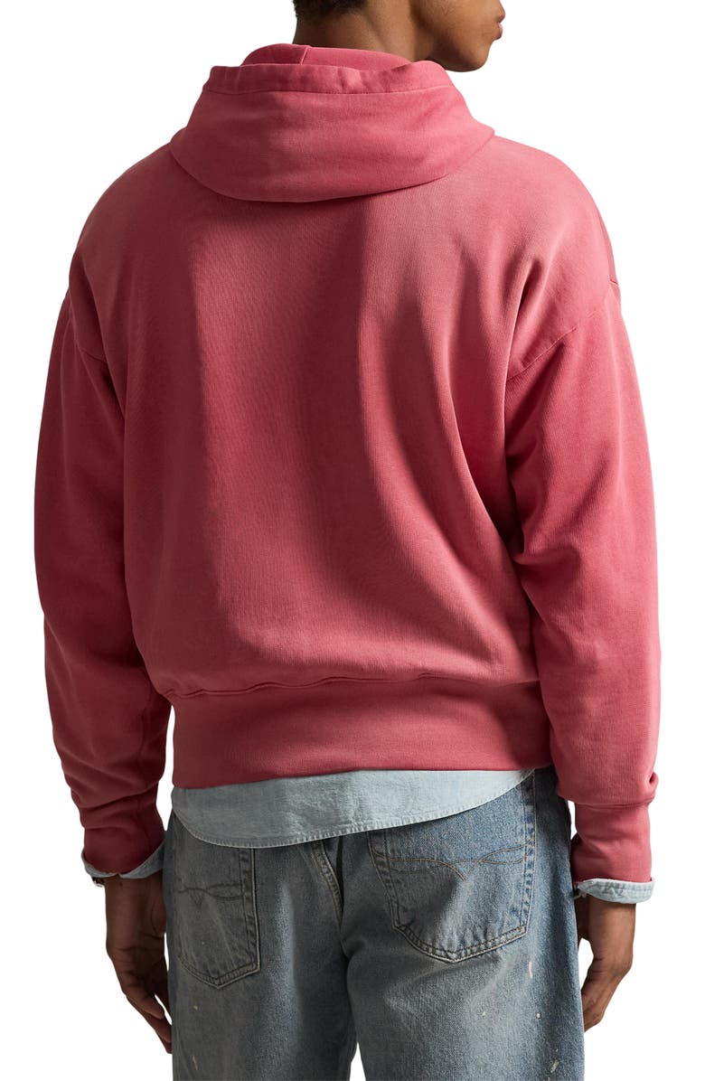 Polo Ralph Lauren Vintage Fit Cotton Fleece Hoodie, Alternate, color, Sunrise Red