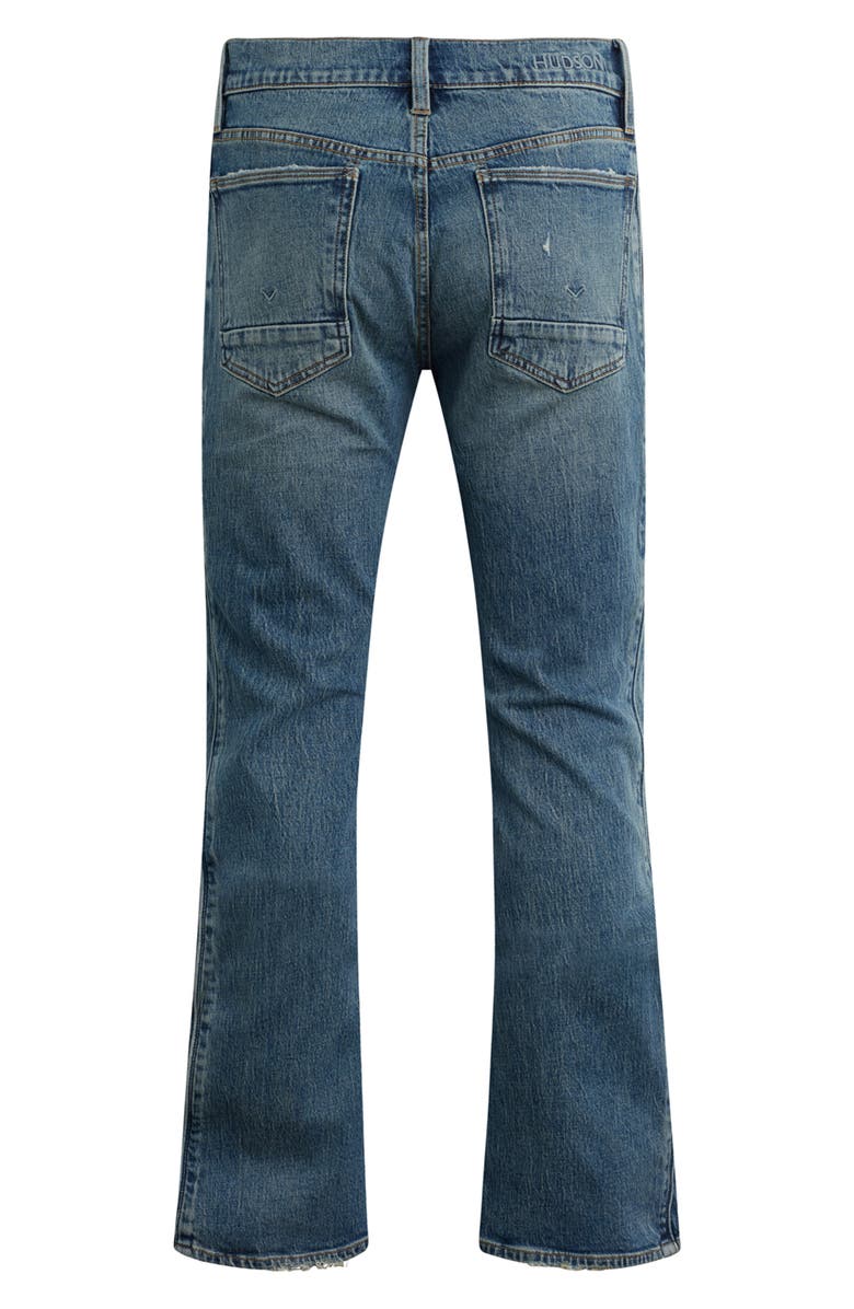 Hudson Jeans Walker Track Distressed Flared Jeans, Alternate, color, Riverside