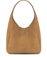 Ezra Arthur Phoebe Leather Hobo Nubuck Suede Shoulder Bag