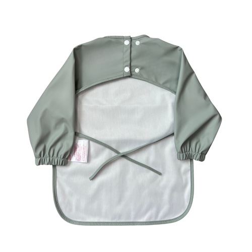 Neferland Classic High-pocket Long Sleeve Bib Smock In Sage (2t-4t)