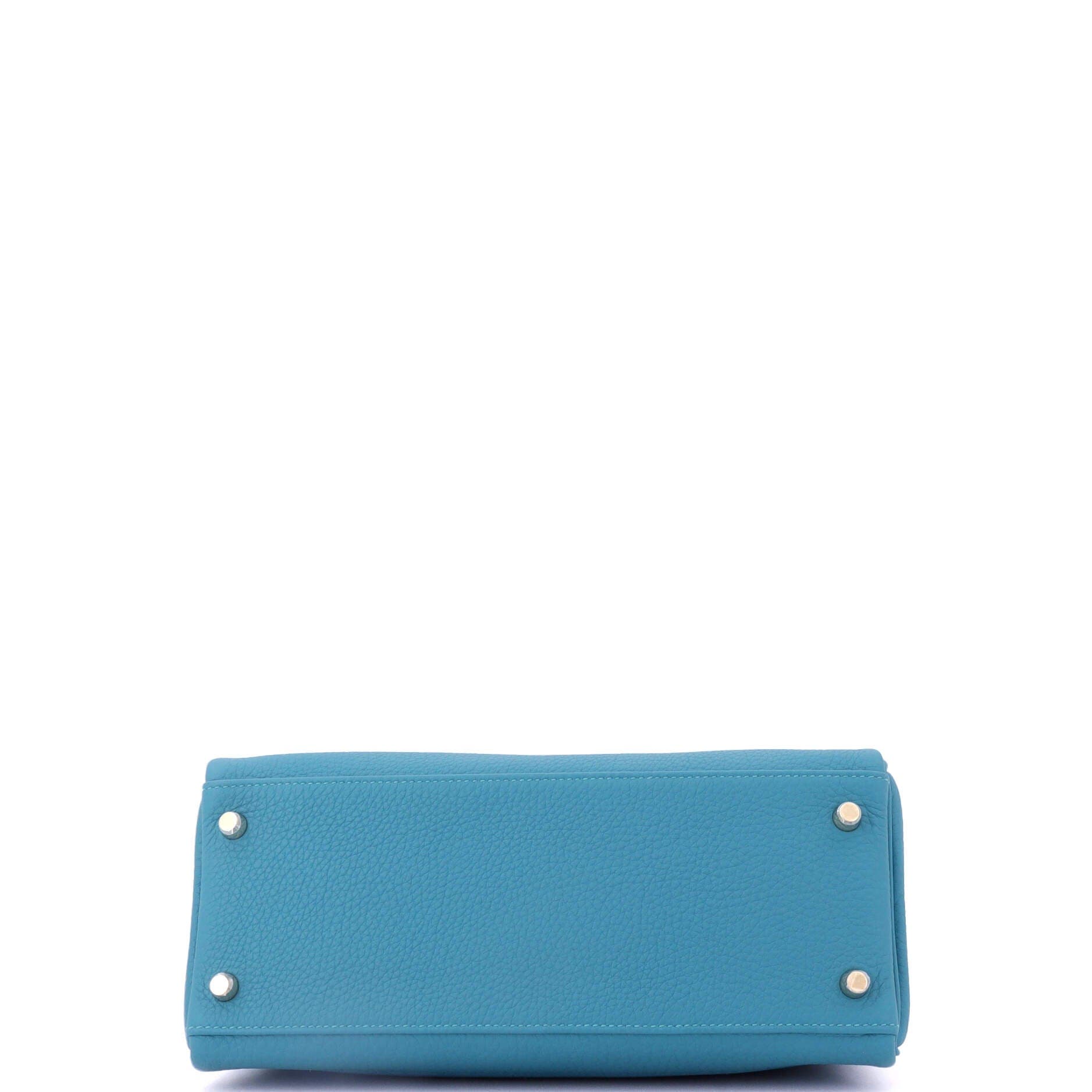 Pre-Owned Hermes Kelly Handbag Blue Togo with Gold Hardware 28, Alternate, color, 