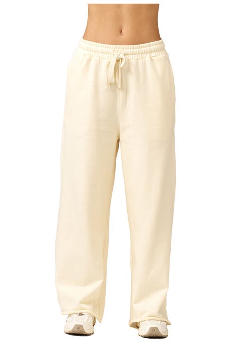 Cozy Coast Airport Wide Leg Sweatpants